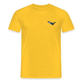 Baleine - T-shirt homme - jaune - Devant - AI Model Male 178 dark (178cm)
