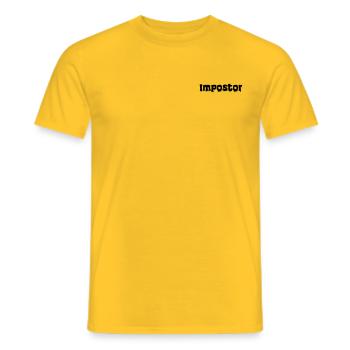Impostor - Men's T-Shirt - yellow - Front - AI Model Male 178 dark (178cm)