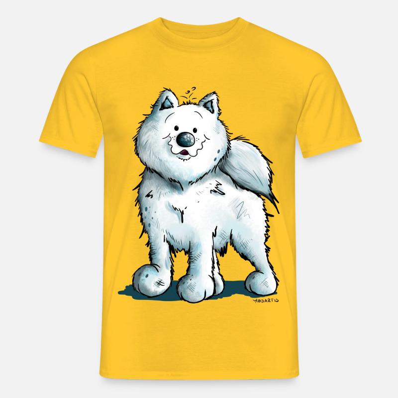 Süßer Samojede - Mænd T-shirt - gul