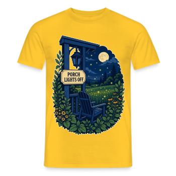 LUMIÈRES DU PORCHE ÉTEINTES - T-shirt homme - jaune - Devant - AI Model Male 178 dark (178cm)