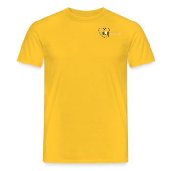 Algerien Herzschlag Vintage Algerien Flagge - Männer T-Shirt - Gelb - Vorne - AI Model Male 178 dark (178cm)