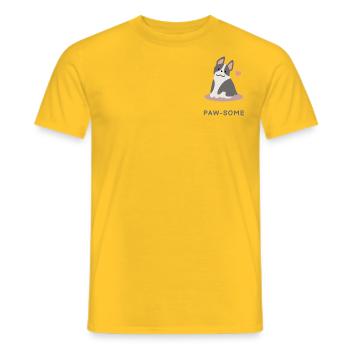 Paw-some Dog - T-shirt homme - jaune - Devant - AI Model Male 178 dark (178cm)