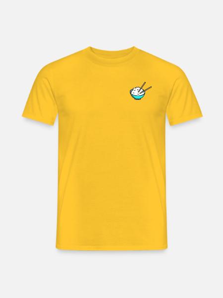 Rice in a bowl - Men's T-Shirt - yellow