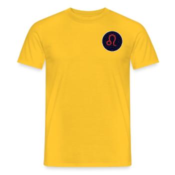 Leo - Men's T-Shirt - yellow - Front - AI Model Male 178 dark (178cm)