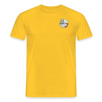 Chilliger Hund mit Sonnenbrille! - Männer T-Shirt - Gelb - Vorne - AI Model Male 178 dark (178cm)