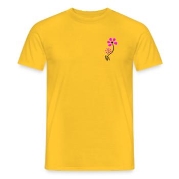 Fantaisie de fleur - T-shirt homme - jaune - Devant - AI Model Male 178 dark (178cm)