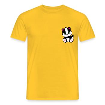 Bowie der Dachs - Männer T-Shirt - Gelb - Vorne - AI Model Male 178 dark (178cm)