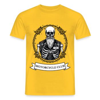 MOTORRADCLUB002 - Men's T-Shirt - yellow - Front - AI Model Male 178 dark (178cm)