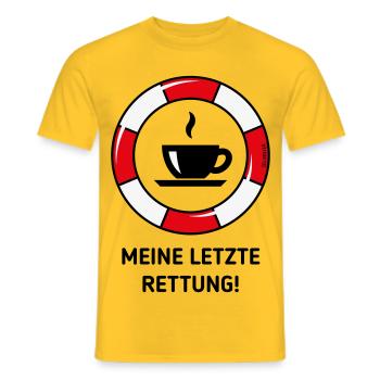 My last resort! (Coffee Coffee Drinker POS3C) - Men's T-Shirt - yellow - Front - AI Model Male 178 dark (178cm)