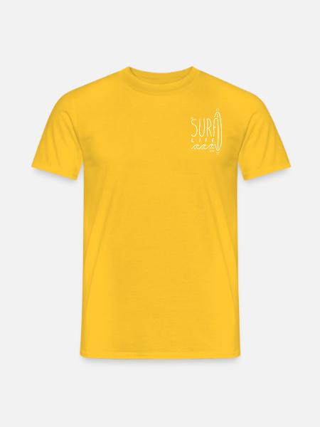 Surf Life (white) - Men's T-Shirt - yellow