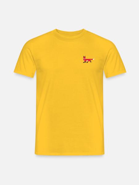 Petit renard graphique / Illustration - T-shirt homme - jaune