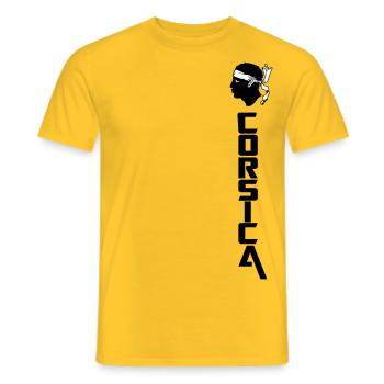 Korsika - Männer T-Shirt - Gelb - Vorne - AI Model Male 178 dark (178cm)