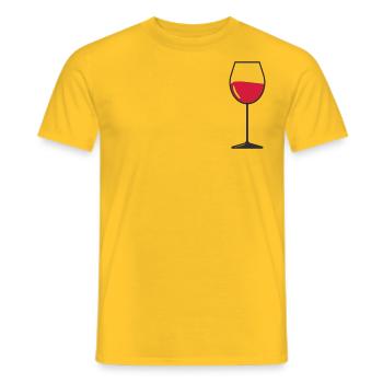 In Vino Veritas - Männer T-Shirt - Gelb - Vorne - AI Model Male 178 dark (178cm)