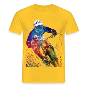 BMX Rider Sport #sport #bike - Männer T-Shirt - Gelb - Vorne - AI Model Male 178 dark (178cm)