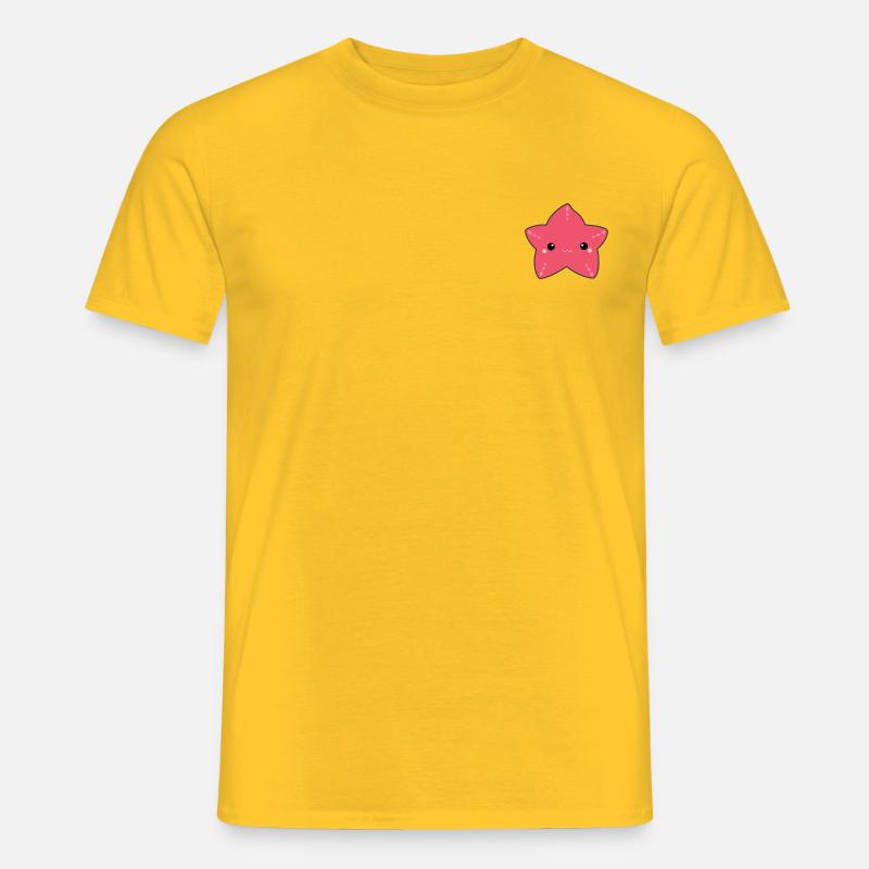 Melli der Seestern - Männer T-Shirt - Gelb