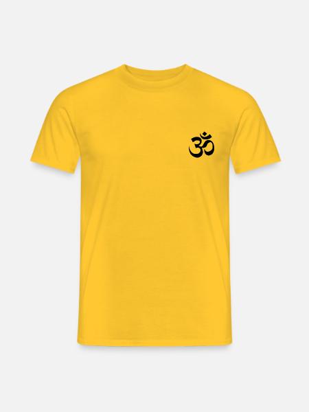 Om Zeichen, Yoga - Männer T-Shirt - Gelb