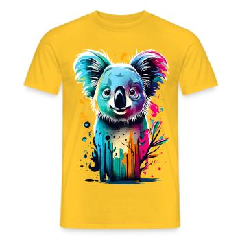 Koala Colorful - Koala Bear Australia Marsupial - Men's T-Shirt - yellow - Front - AI Model Male 178 dark (178cm)