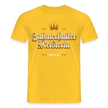 Zahntechnikermeister 2026 T-Shirt - Männer T-Shirt - Gelb - Vorne - AI Model Male 178 dark (178cm)