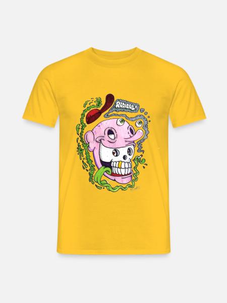 Tête de vomi - T-shirt homme - jaune