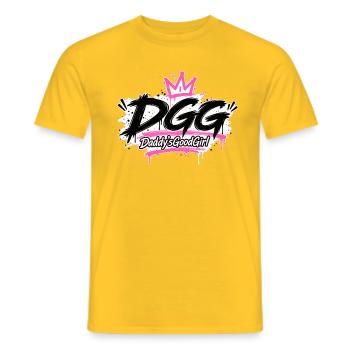 DGG – Daddy'sGoodGirl - Men's T-Shirt - yellow - Front - AI Model Male 178 dark (178cm)
