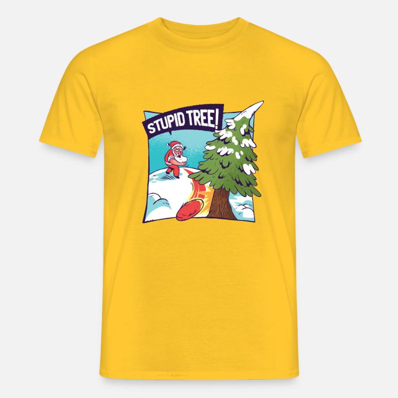 Dummer Baum Tshirt - Männer T-Shirt - Gelb