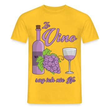 Wein Liebhaber - Männer T-Shirt - Gelb - Vorne - AI Model Male 178 dark (178cm)
