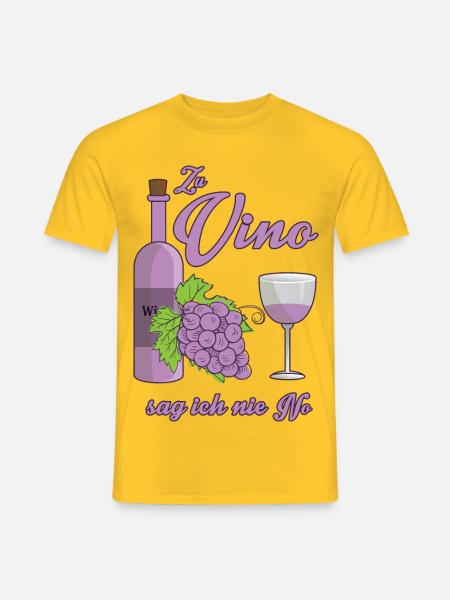 Wein Liebhaber - Männer T-Shirt - Gelb
