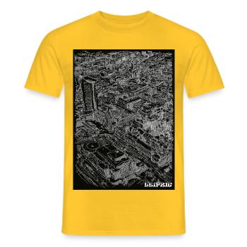 Leipzig Birdeye - T-shirt homme - jaune - Devant - AI Model Male 178 dark (178cm)
