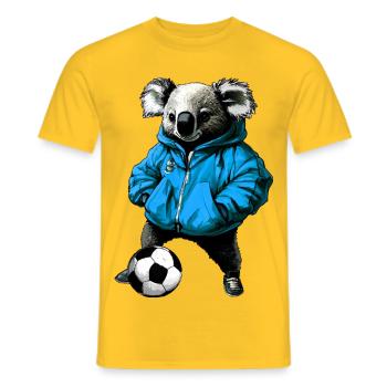Koalas Football - Men's T-Shirt - yellow - Front - AI Model Male 178 dark (178cm)
