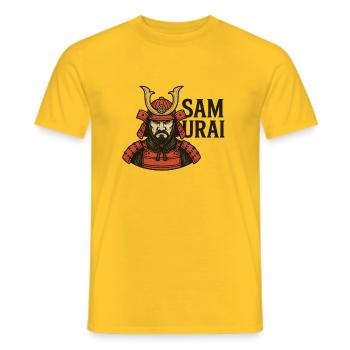 Samurai - Männer T-Shirt - Gelb - Vorne - AI Model Male 178 dark (178cm)