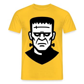 Illustration de monstre d’horreur vintage - T-shirt homme - jaune - Devant - AI Model Male 178 dark (178cm)