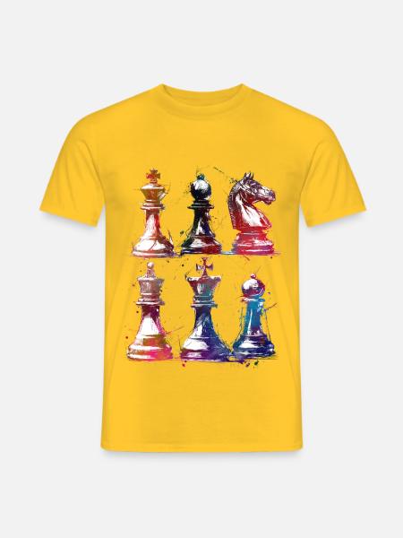 Schachsportkunst #chess #sport - Männer T-Shirt - Gelb