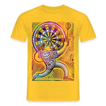 Darter - Männer T-Shirt - Gelb - Vorne - AI Model Male 178 dark (178cm)