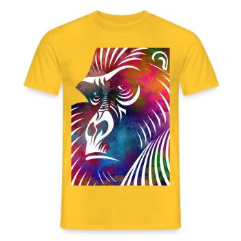 Portrait of a Gorilla - Men's T-Shirt - yellow - Front - AI Model Male 178 dark (178cm)
