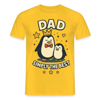 Papa, tout simplement le meilleur - T-shirt homme - jaune - Devant - AI Model Male 178 dark (178cm)