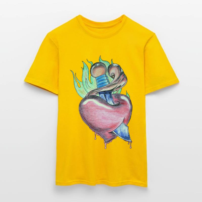 Loderndes Herz Männer T-Shirt