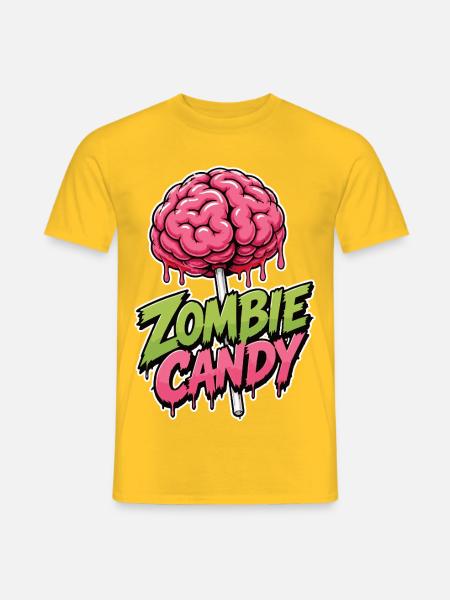 Zombie Candy - Männer T-Shirt - Gelb