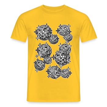 Mirrorballs - T-shirt homme - jaune - Devant - AI Model Male 178 dark (178cm)