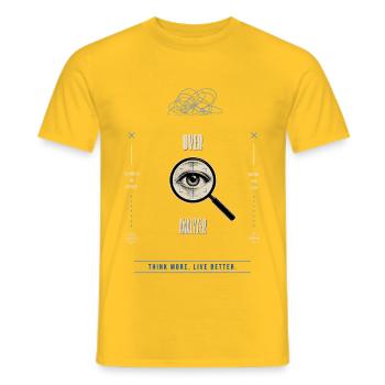 Œil grossi par suranalyseur - T-shirt homme - jaune - Devant - AI Model Male 178 dark (178cm)