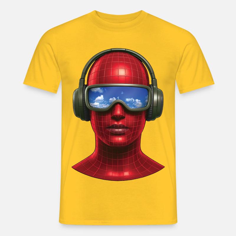 VIRTUELLER SAUERSTOFF – Ton und Bild - Männer T-Shirt - Gelb