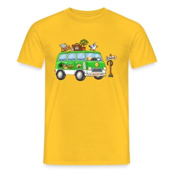 Italien Camper Wohnmobil - Männer T-Shirt - Gelb - Vorne - AI Model Male 178 dark (178cm)