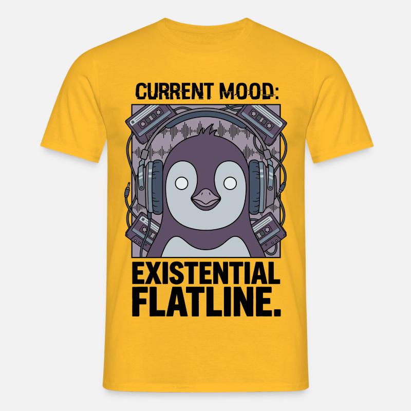 Current mood Existential zero line - Men's T-Shirt - yellow