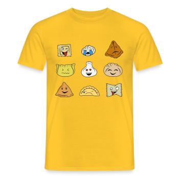 Boulettes amusantes - T-shirt homme - jaune - Devant - AI Model Male 178 dark (178cm)