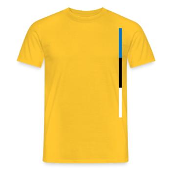 Estonia - Men's T-Shirt - yellow - Front - AI Model Male 178 dark (178cm)