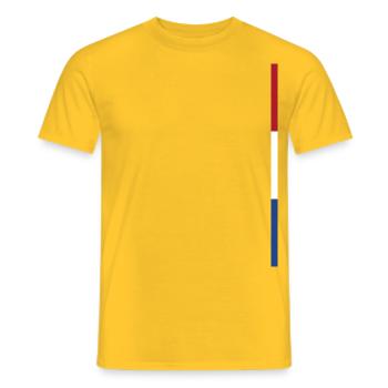 Niederlandeflagge Style Streifen - Männer T-Shirt - Gelb - Vorne - AI Model Male 178 dark (178cm)