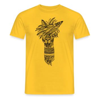 alpaga - T-shirt homme - jaune - Devant - AI Model Male 178 dark (178cm)