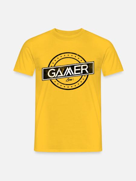 Gamer Zone / Design - Motiv Gamer Fanartikel - Männer T-Shirt - Gelb