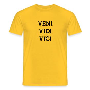 Veni vidi vici - Männer T-Shirt - Gelb - Vorne - AI Model Male 178 dark (178cm)