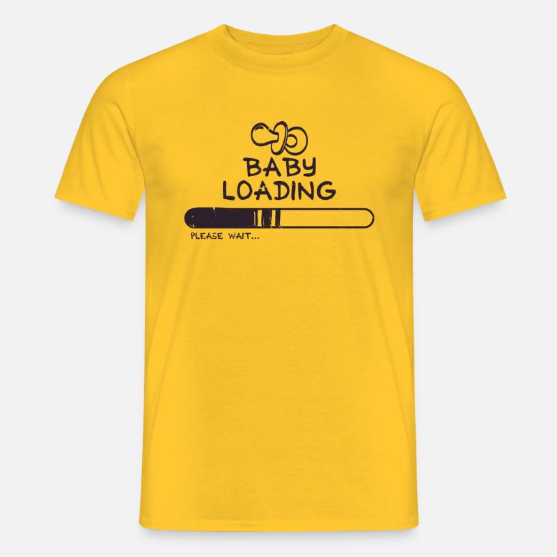 BABY LOADING - Schwangerschaft - Geschenkidee - Männer T-Shirt - Gelb