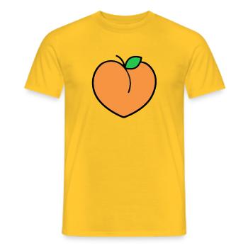 Pfirsich in Herzform Geschenk - Männer T-Shirt - Gelb - Vorne - AI Model Male 178 dark (178cm)